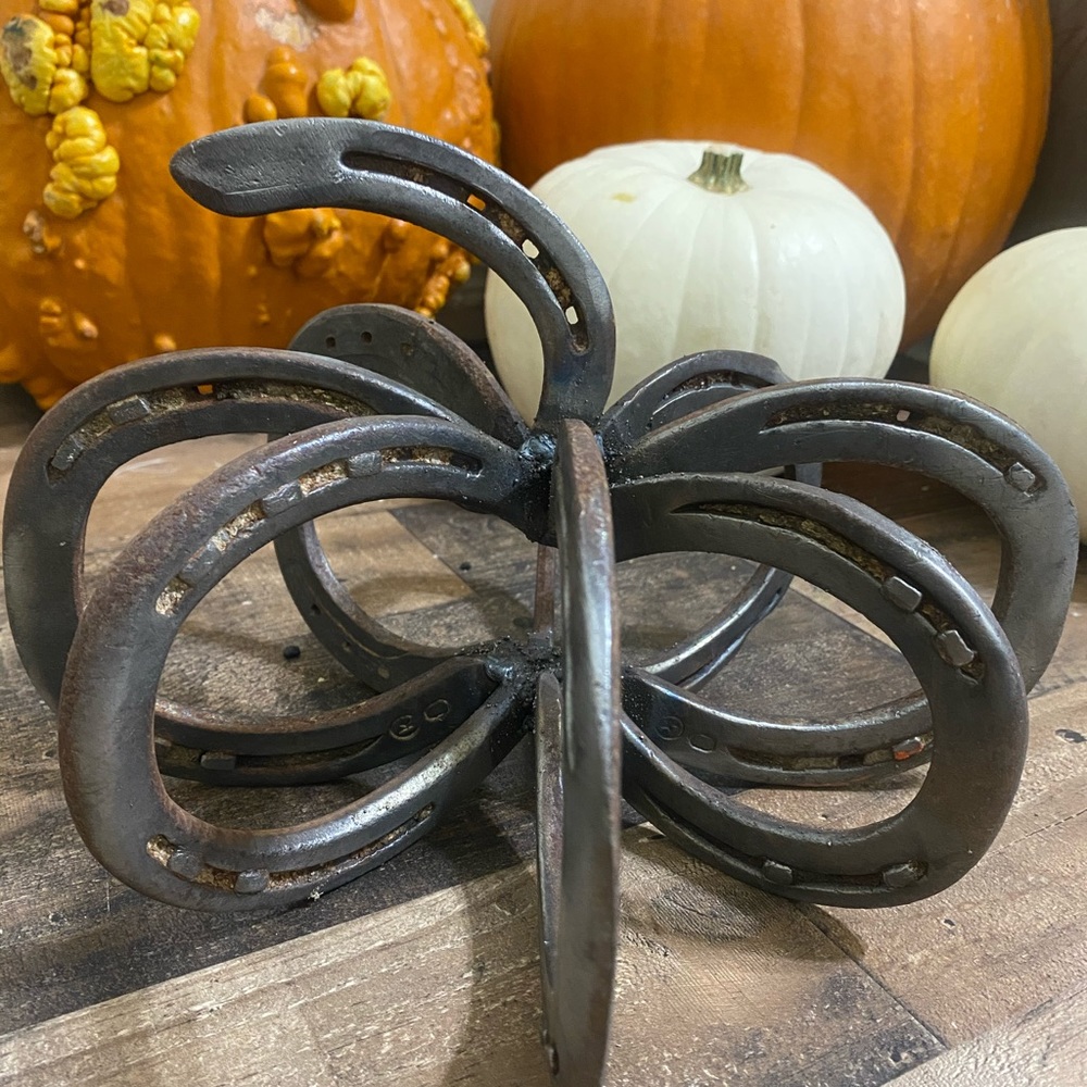 Custom made horse shoe pumpkin